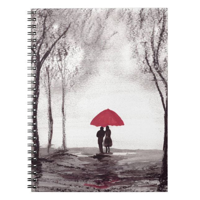 Cuaderno Paraguas rojos (Frente)