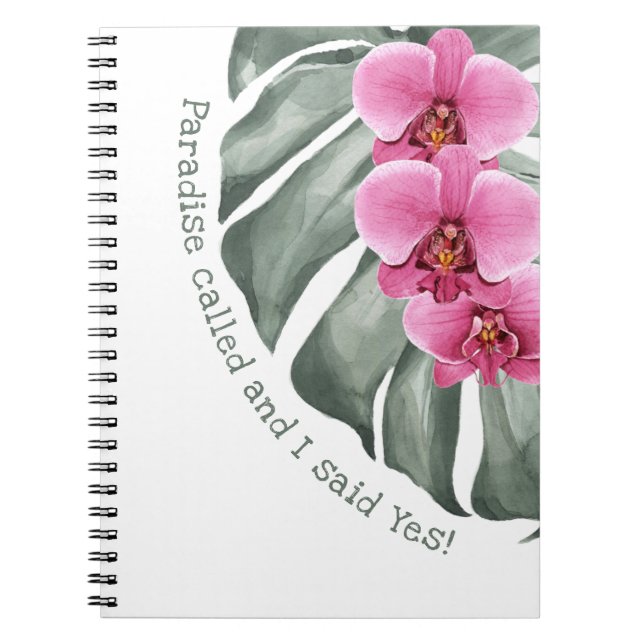 Cuaderno Paraíso De Citas Tropicales Florales Llamado (Frente)