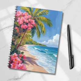 Cuaderno Paraíso de Playa Tropical | Pintura del Océano