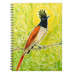 Cuaderno Paraíso indio Flycatcher Amarillo tropical
