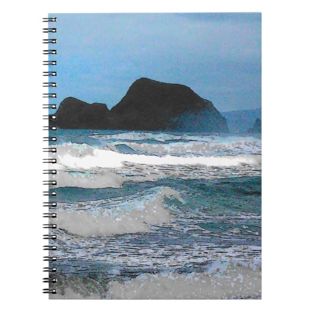 Cuaderno Paraíso tropical de la isla costera de Hawái (Frente)