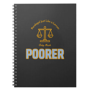 Cuaderno Paralegal igual que un abogado es mucho más pobre