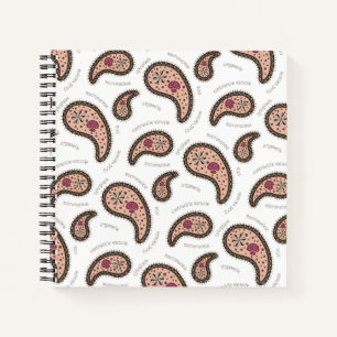 Cuaderno Paramecia Paisley Personalizable Biología Blanco