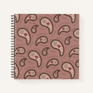 Cuaderno Paramecia Paisley Personalizable Biología Mocha Ma