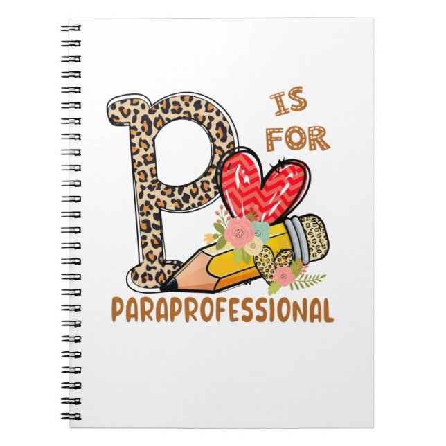 Cuaderno Paraprofesional de las flores leopardo vuelve a la (Frente)