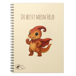 Cuaderno Parasaurolophus Dino Notizbuch „Du bist mein Held“