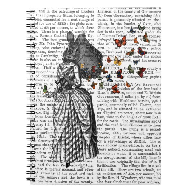 Cuaderno Parasol de conejo y mariposa 2 (Frente)
