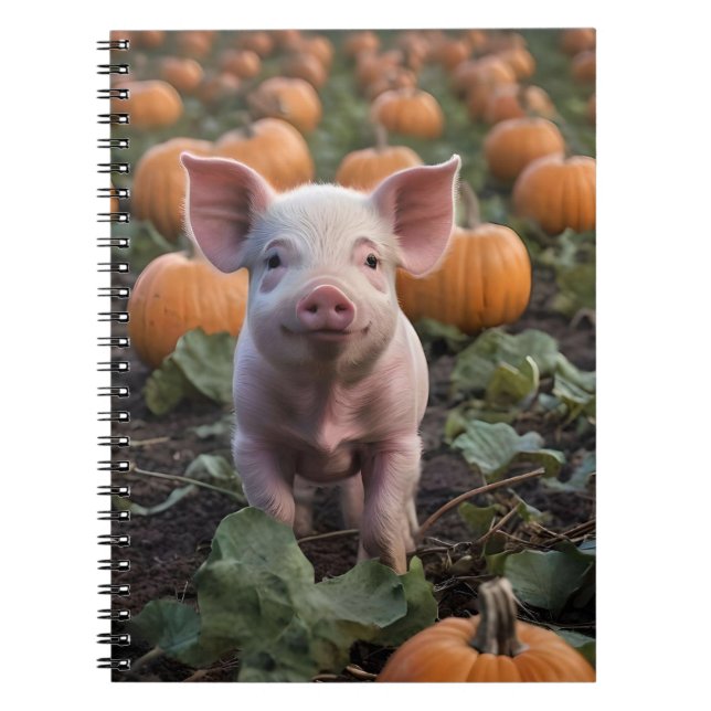 Cuaderno **"Parche de alegría: un Lechón feliz entre calaba (Frente)