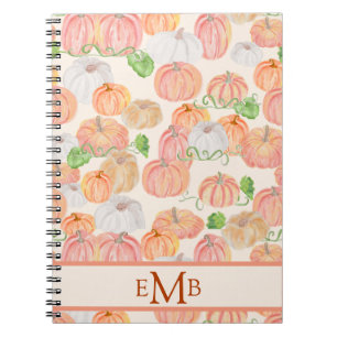 Cuaderno Parche de calabaza cutáneo acuarela otoño