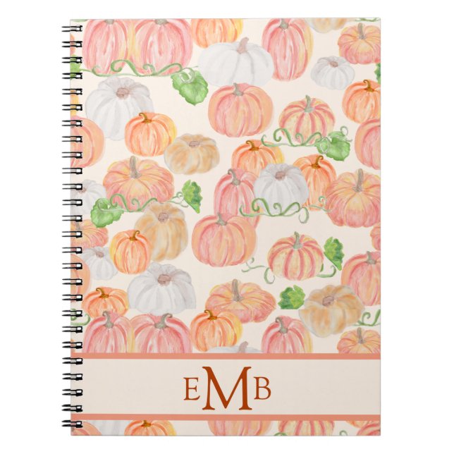 Cuaderno Parche de calabaza cutáneo acuarela otoño (Frente)