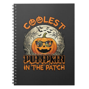 Cuaderno Parche de Calabaza más Cool de Halloween Gafas de 