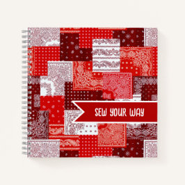 Cuaderno Parche de costura personalizado Bandana Quilt Patr