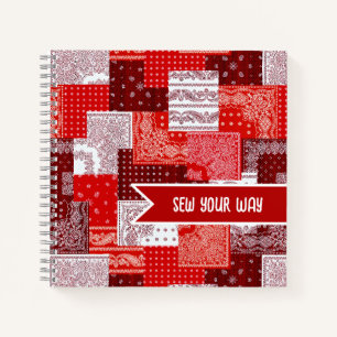 Cuaderno Parche de costura personalizado Bandana Quilt Patr