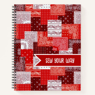 Cuaderno Parche de costura personalizado Bandana Quilt Patr
