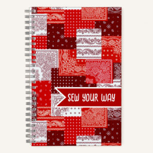 Cuaderno Parche de costura personalizado Bandana Quilt Patr