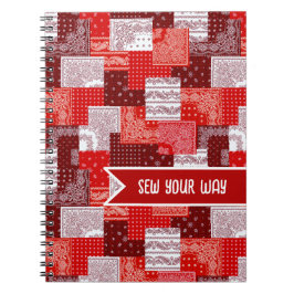 Cuaderno Parche de costura personalizado con estampado de b