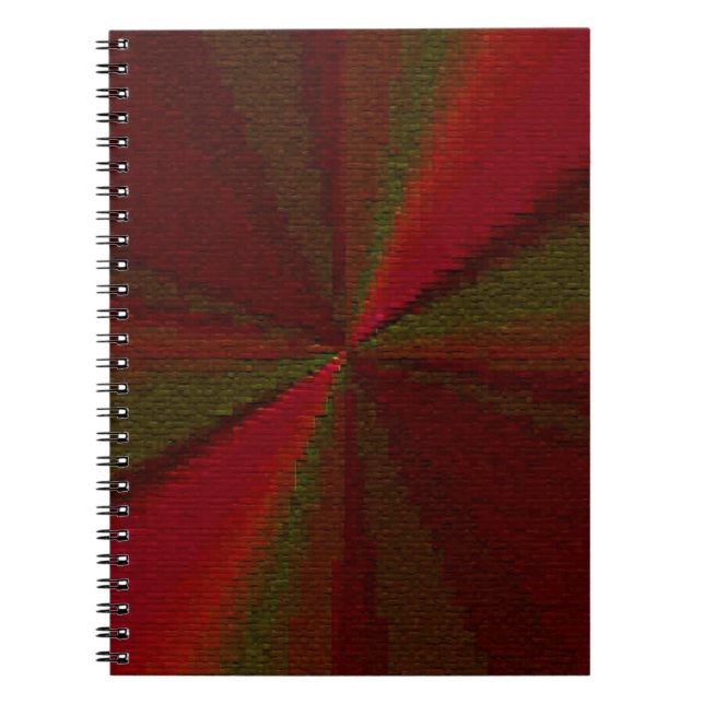 Cuaderno Parche de gradiente circular rojo a verde (Frente)