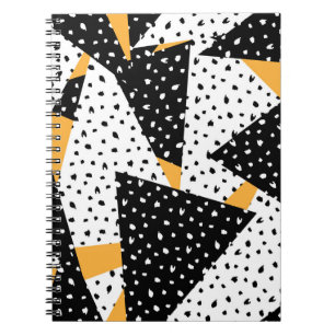 Cuaderno Parche de puntos mínimos: amarillo blanco negro