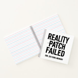 Cuaderno Parche de realidad fallido - Tipografía resplandec