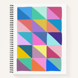 Cuaderno Parche de triángulo geométrico abstracto colorido