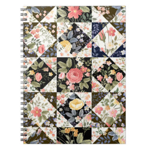 Cuaderno Parche floral: mezcla vintage