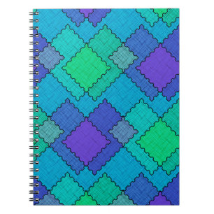 Cuaderno Parches texturizados trazos multicolores