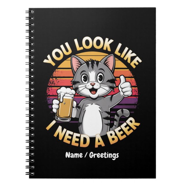 Cuaderno Parece que necesito una cita de bebida divertida (Frente)