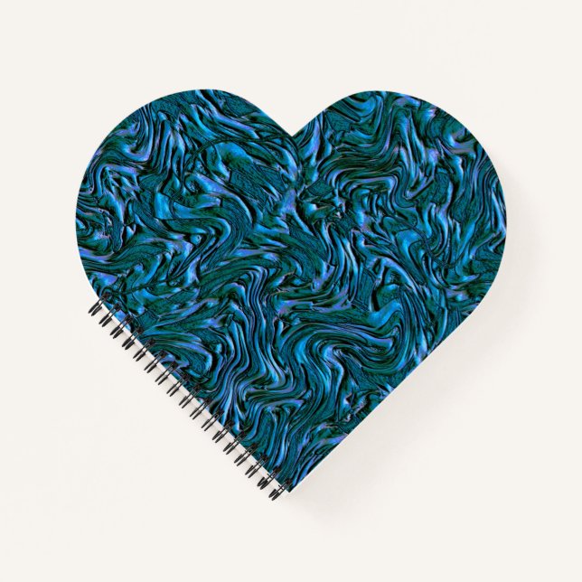 Cuaderno Parece real o azul cadete texturado de pared (Anverso)