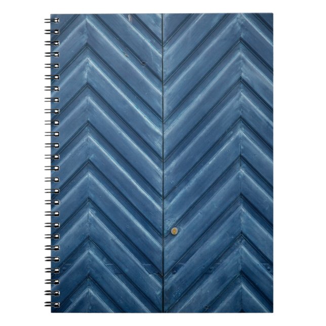 Cuaderno Pared azul de madera (Frente)