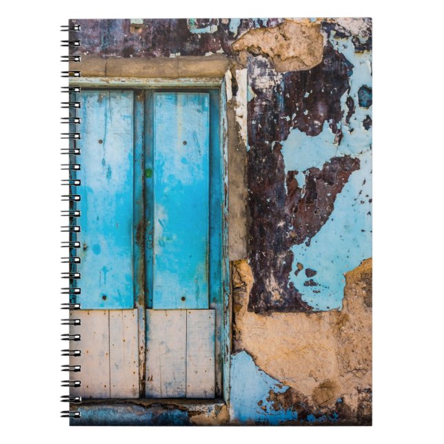 Cuaderno Pared azul y puerta (Frente)