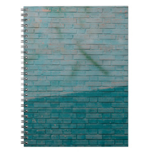 Cuaderno Pared de ladrillo azul y blanco