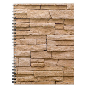 Cuaderno Pared de ladrillo beige: textura de cierre.