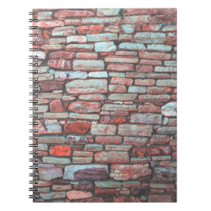Cuaderno Pared de ladrillo de pavimento rojo