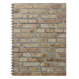 Cuaderno Pared de ladrillo marrón un diseño novedoso 