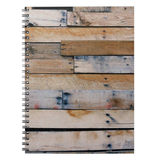 Cuaderno Pared de madera marrón (Frente)