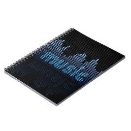 Cuaderno Pared de onda de música ecualizador digital