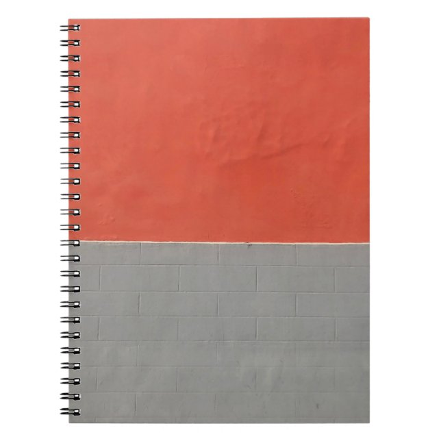 Cuaderno Pared pintada de gris y naranja (Frente)