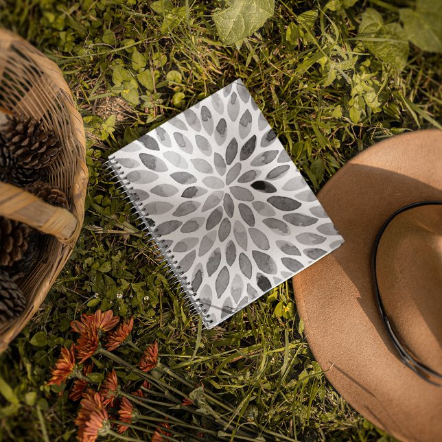 Cuaderno Paredes de brocha acuarela - blanco y negro (Subido por el creador)