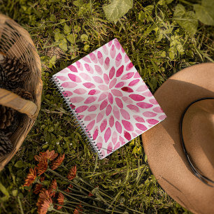 Cuaderno Paredes de brocha acuarela - paleta rosa