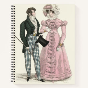 Cuaderno Pareja Boda Antigua 1823 Hombre Mujer Moda