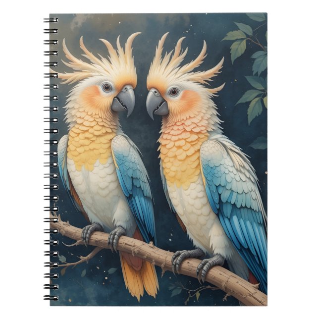 Cuaderno Pareja Cockatoo Parrot (Frente)