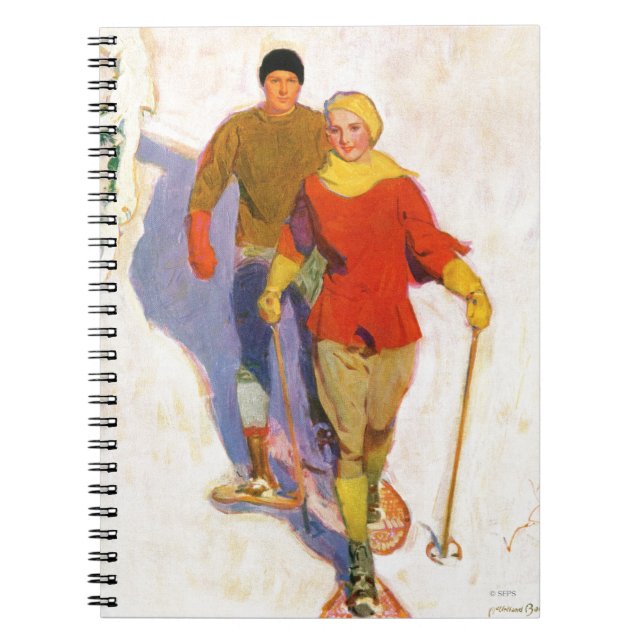Cuaderno Pareja con zapatos de nieve de McClelland Barclay (Frente)