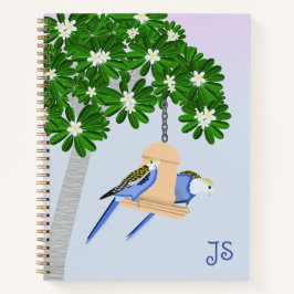 Cuaderno Pareja Cuta Jugadora Parrots Rosellas Monograma