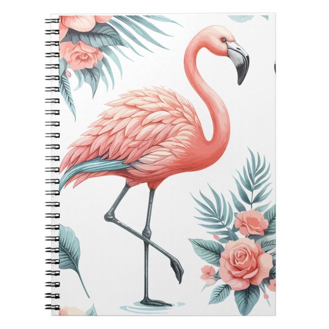 Cuaderno Pareja de Flamencos Tropicales (Frente)
