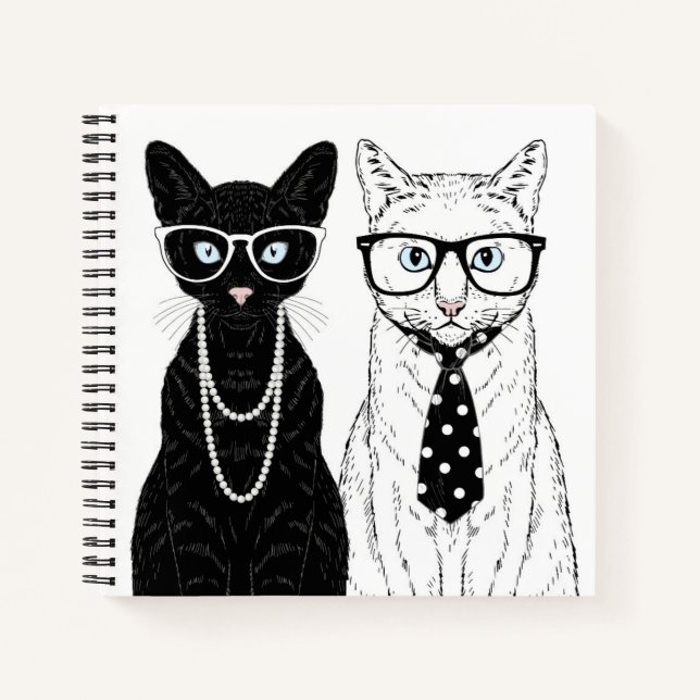 Cuaderno Pareja De Gatos (Anverso)