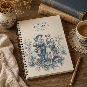 Cuaderno Pareja de pastores personalizados del campo francé