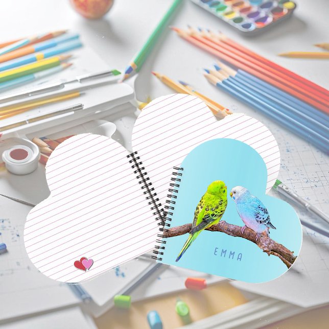 Cuaderno Pareja de periquitos lindos - personalizado (Subido por el creador)