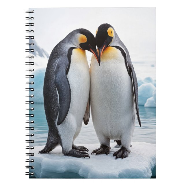 Cuaderno Pareja De Pingüino En Un Iceberg (Frente)