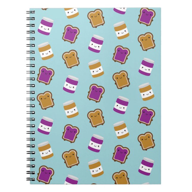 Cuaderno Pareja de Sándwich de Mantequilla de Maní y Jalea  (Frente)