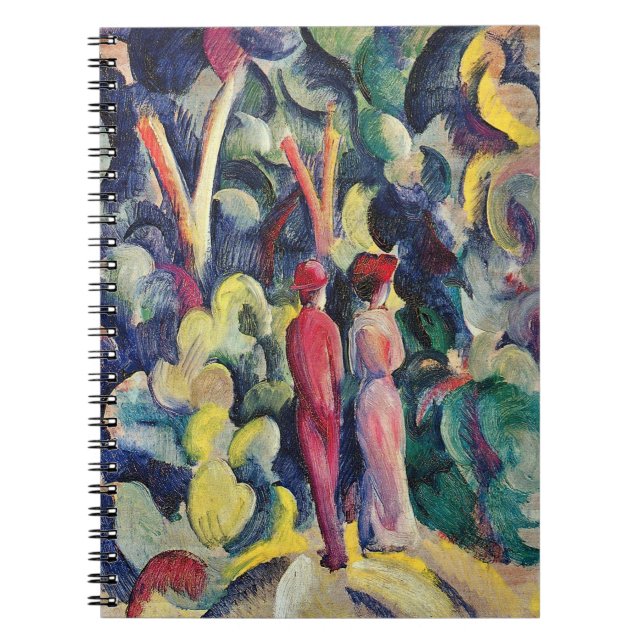Cuaderno Pareja en el camino del bosque de August Macke (Frente)